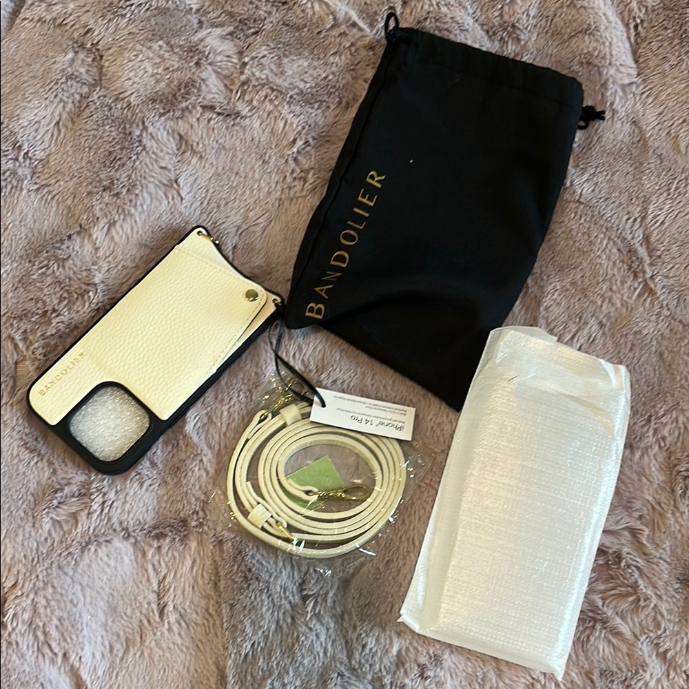 Bandolier Ivory 14 PRO Phone Case with Strap - EMMA